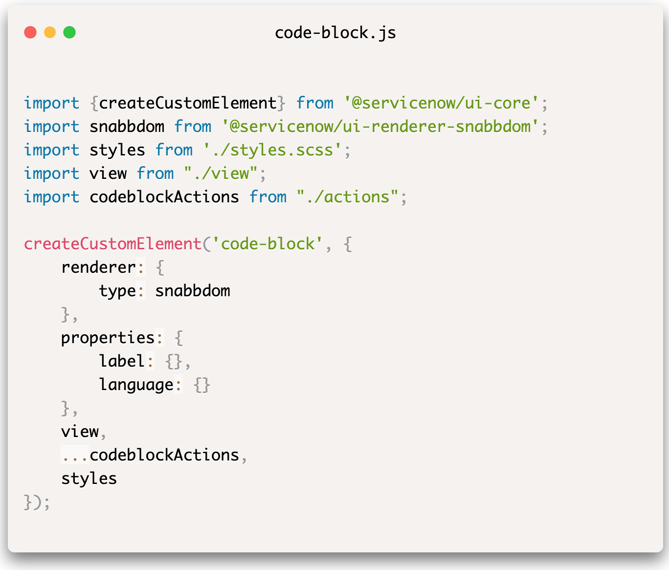 code block screenshot